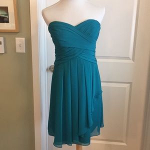 David’s Bridal Size 12 Crinkle Chiffon w/Cascade